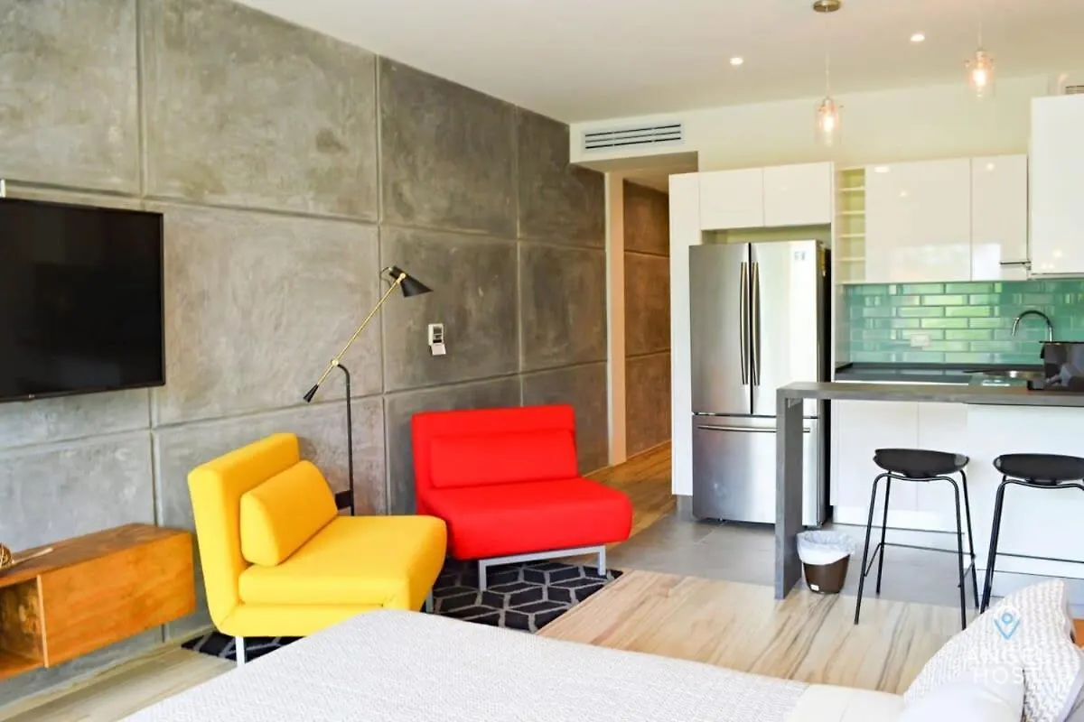 Semesterbostad Studio On 5Th, Pvt Balcony, Oceanview Roof Pool Playa del Carmen